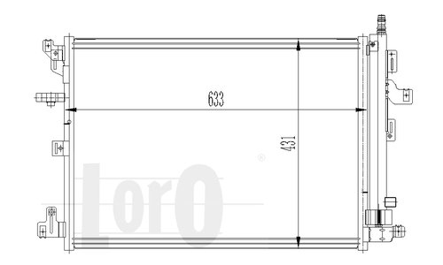 Радиатор кондиционера VOLVO XC90 02- LORO