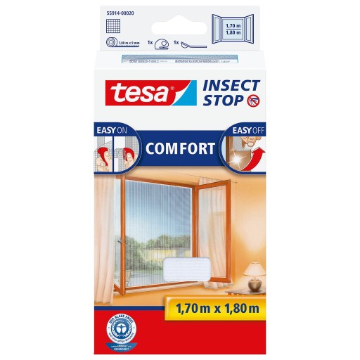 Москитная сетка tesa COMFORT на окно 1,7м х 1,8м, белая