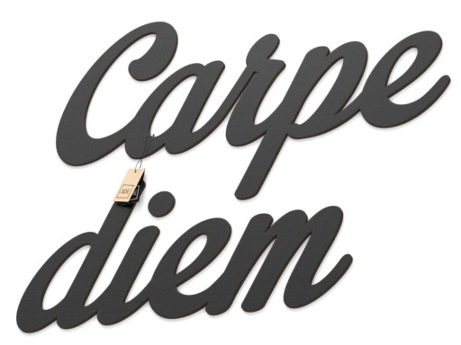 Деревянная 3D надпись на стене - Carpe Diem