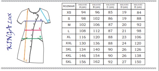 DŁUGI FARTUCH sukienka medyczna BAWEŁNA r. 4XL