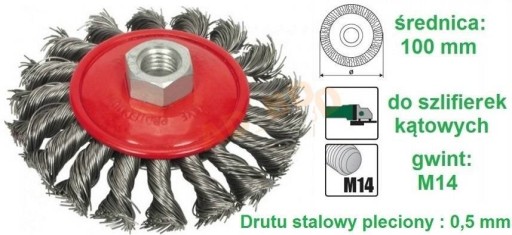ЩЕТКА ДИСКОВАЯ VOREL 100 ММ НАПРЯЖЕННАЯ ПРОВОЛОКА 06977