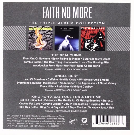 FAITH NO MORE - ТРОЙНОЙ СБОРНИК АЛЬБОМОВ - 3CD