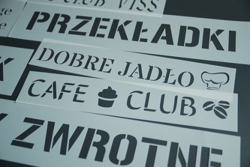 Szablony z tworzywa Litery cyfry15cm dowolny tekst