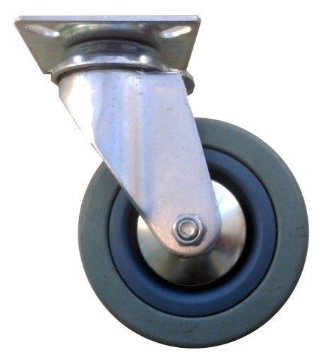 Zestaw kół 100 mm 4 szt szare 270 KG hamulec kółka