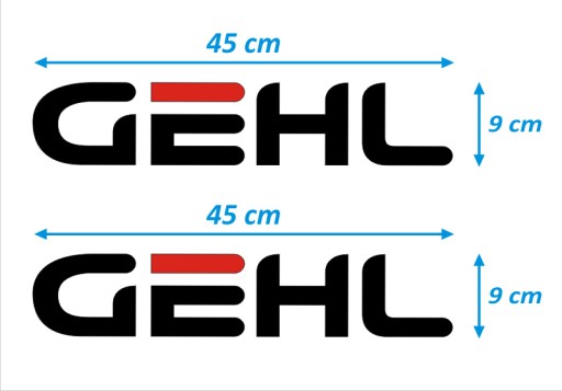 НАКЛЕЙКИ НАКЛЕЙКИ - GEHL - 2 шт. - ЧЕРНЫЕ.