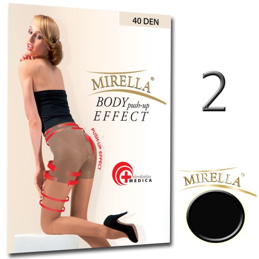 Колготки MIRELLA PUSH-UP 40den slim 2/M nero