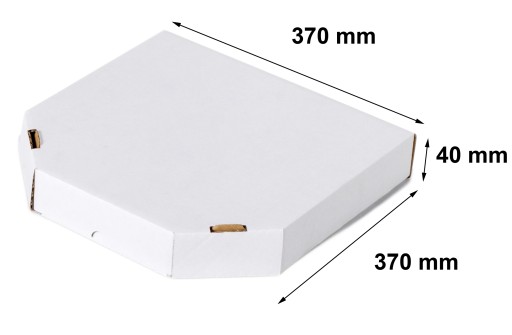 КАРТОННАЯ КОРОБКА 370х370х40мм БЕЛАЯ ПИЦЦА 37 - 10 шт.