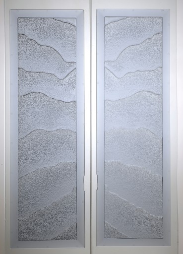 DRZWI HARMONIJKOWE VIVALDI CRYSTALLINE GLASS JASNY DĄB 86 CM