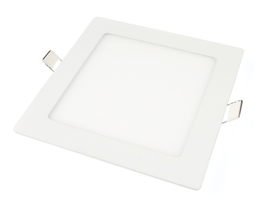 PANEL LED PODTYNKOWY KWADRAT 12W PLAFON BIAŁY CIEPŁY 3000K