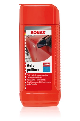 SONAX Auto Polish освежает и удаляет царапины с лакокрасочного покрытия.