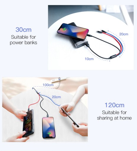 КАБЕЛЬ BASEUS FAST USB 3 в 1 micro USB Lightning USB-C 3,5 А ПРОЧНЫЙ КАБЕЛЬ