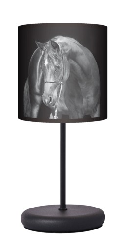 Konie Lampa stołowa lampka nocna Black horse