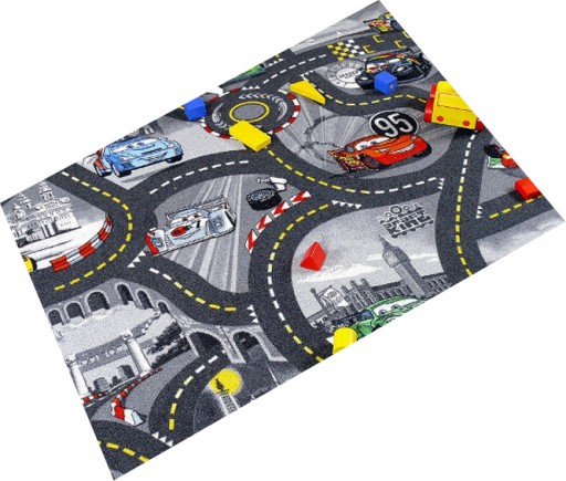 КОВЕР DISNEY CARS 200x200 City Streets 4 цвета