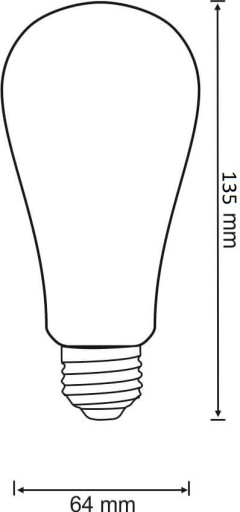 E27 ST64 Светодиодная лампа 12 Вт = 100 Вт накаливания Edison AM