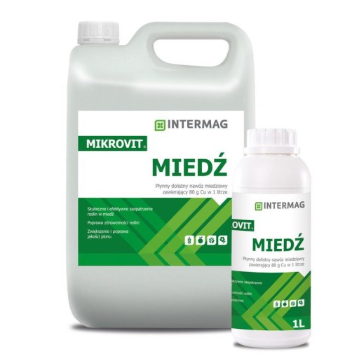 Mikrovit Miedź Cu-6,5% 1 L Nawóz dolistny INTERMAG