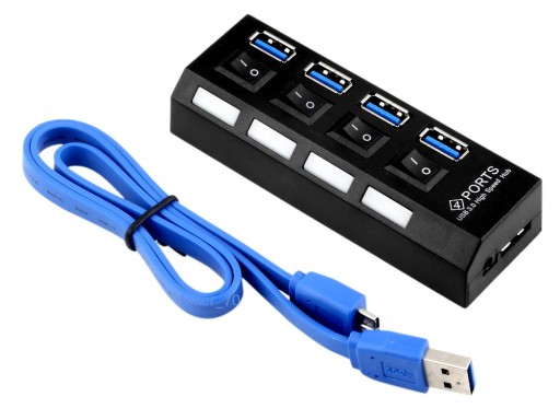 USB 3.0 HUB АКТИВНЫЙ РАЗДЕЛИТЕЛЬ 4 порта + блок питания