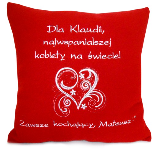! Подушка с посвящением, подарок парню на День святого Валентина.