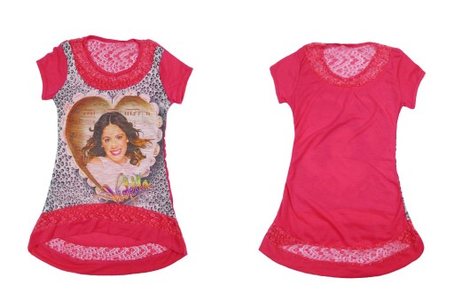 Розовая малиновая туника Violetta LACE Short 116