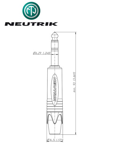 РАЗЪЕМ БОЛЬШОЙ РАЗЪЕМ 6.3 STEREO NEUTRIK NP3X-BAG