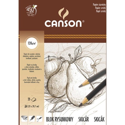 ЭСКИЗНЫЙ БЛОК 120г, СТУДЕНЧЕСКИЙ CANSON А3 25 ЛИСТОВ