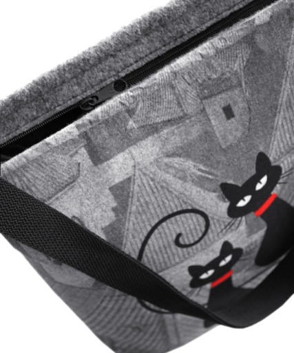 Torba filcowa Funky BERTONI listonoszka shoperka z nadrukiem Figa