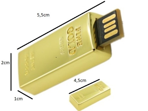 USB-НАКОПИТЕЛЬ 64 ГБ GOLD BAR WEALTH 24H PR