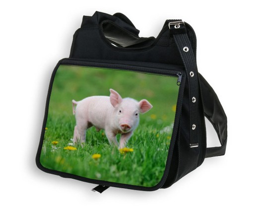 БОЛЬШАЯ СУМКА С КЛАПАНОМ A4 ZW 11 PIGGY PERMANENT PRINT