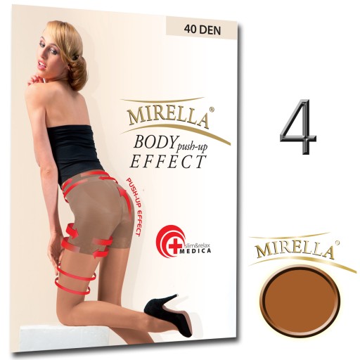 Mirella Push-Up колготки 40den Slim 4/xl Visone