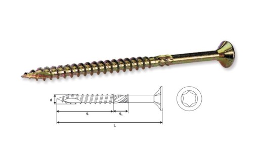 ВИНТ СТОЛЯРНЫЕ 5,0х60 TORX T25 100 шт.