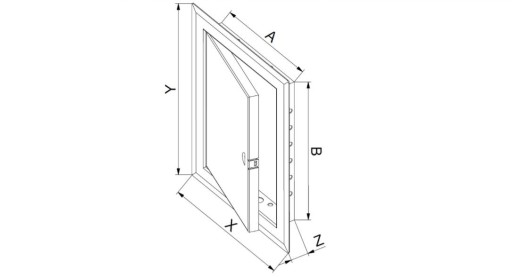 AWENTA НЕРЖАВЕЮЩАЯ ИНСПЕКТНАЯ ДВЕРЬ DMN 40x40