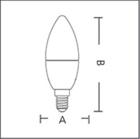 Светодиодная лампочка E14 4W FSL 330LM HEAT 3000K C37