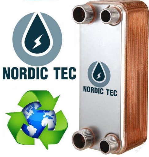 Пластинчатый теплообменник NORDIC TEC 32 40 кВт 1 дюйм с изоляцией