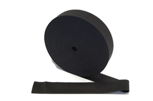 GUMA-GUMKA PŁASKA ODZIEŻOWA 40 mm CZARNA/BIAŁA 1mb