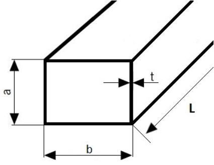 Profil stalowy zamknięty 60x20x1,5 długość 1000mm