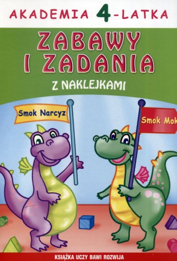 Akademia 4-latka Zabawy i zadania z naklejkami książeczka edukacyjna dzieci