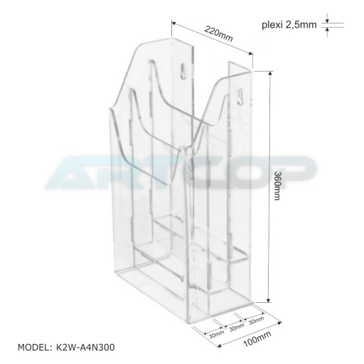 3xA4 Подвесной карман, Папка для листов PLEXI