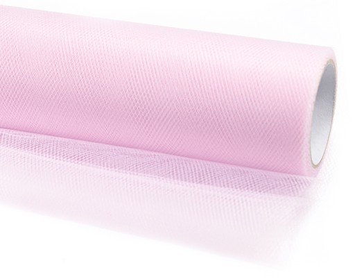 Rolka Tiulu 9m x 15cm Idealna do Dekoracji! JASNY RÓŻOWY wesele ślub dekor