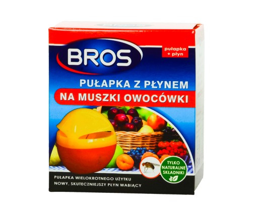 PUŁAPKA Z PŁYNEM WABIĄCYM WABIKIEM PRZYNĘTĄ NA MUSZKI OWOCÓWKI BROS 15ML