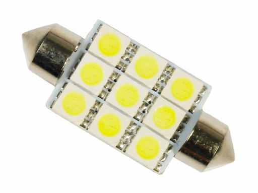 Żarówka C5W 9x LED SMD 5050 C10W Rurka 36 mm