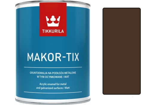 Краска Tikkurila Makor-tix оцинкованная 10л коричневый шоколад