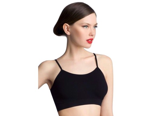 Gatta бесшовный TOP BLACK на узких бретелях 46-48 XL черный