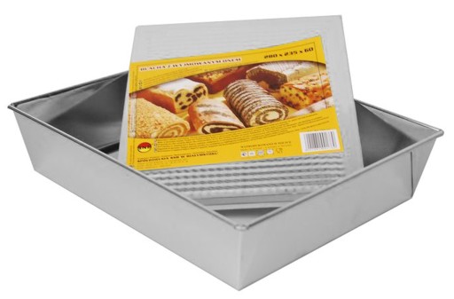 Blacha forma z wyjmowanym dnem 28x23,5x6 cm