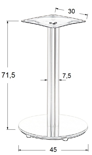 Основание стола из нержавеющей стали h=71 2001-1