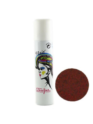 _ СПРЕЙ-КРАСКА ДЛЯ ВОЛОС TOUFAR RED GLITTER 125 мл