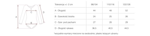 ТАНЦЕВАЛЬНОЕ БОДИ С ДЛИННЫМИ РУКАВАМИ BALLET X1 HBO 98/104