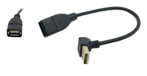 Угловой кабель Адаптер USB 2.0 НИЖНЯЯ вилка - розетка