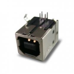 Gniazdo USB-B kątowe do druku czarne 2szt.