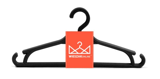 WIESZAKI ODZIEŻOWE DZIECIĘCE MAŁE CZARNE 10 szt