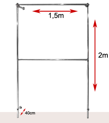 РЕГУЛИРУЕМАЯ НАСТЕННАЯ ПОЛКА 150x200x40 ВЕШАЛКА c1