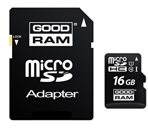 КАРТА GOODRAM 16 ГБ UHS1 КЛАСС 10 MICRO SD + AD